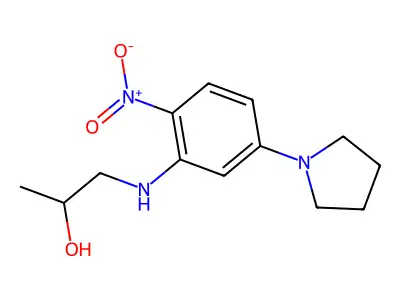 1-(2-Nitro-5-pyrrolidin-1-ylanilino)propan-2-ol structure
