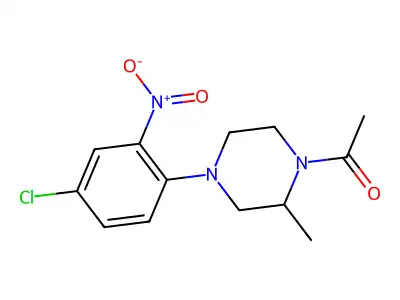1-[4-(4-Chloro-2-nitrophenyl)-2-methylpiperazin-1-yl]ethanone structure