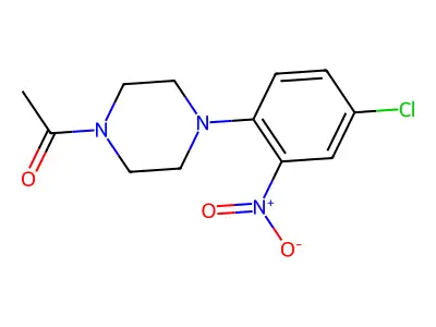 1-[4-(4-Chloro-2-nitrophenyl)piperazin-1-yl]ethanone structure