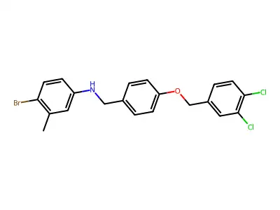 4-bromo-N-({4-[(3,4-dichlorophenyl)methoxy]phenyl}methyl)-3-methylaniline structure