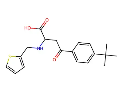 4-[4-(Tert-butyl)phenyl]-4-oxo-2-[(2-thienylmethyl)amino]butanoic acid structure