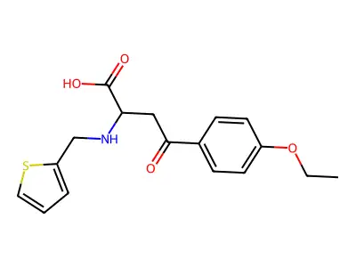4-(4-ethoxyphenyl)-4-oxo-2-(thiophen-2-ylmethylamino)butanoic Acid structure