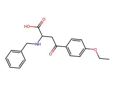 2-(Benzylamino)-4-(4-ethoxyphenyl)-4-oxobutanoic acid structure