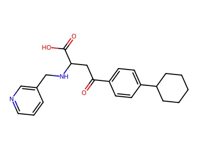 4-(4-Cyclohexylphenyl)-4-oxo-2-((3-pyridylmethyl)amino)butanoic acid structure
