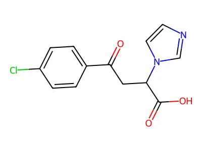 4-(4-chlorophenyl)-2-(1H-imidazol-1-yl)-4-oxobutanoic acid structure