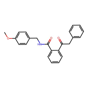 N-(4-methoxybenzyl)-2-(2-phenylacetyl)benzenecarboxamide structure