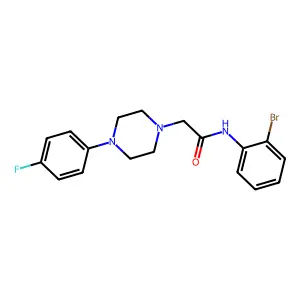 N-(2-bromophenyl)-2-[4-(4-fluorophenyl)piperazin-1-yl]acetamide structure