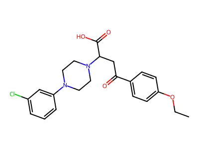 2-[4-(3-Chlorophenyl)piperazin-1-yl]-4-(4-ethoxyphenyl)-4-oxobutanoic acid structure