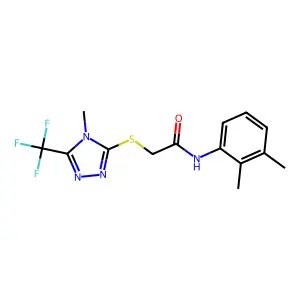 N-(2,3-dimethylphenyl)-2-{[4-methyl-5-(trifluoromethyl)-4H-1,2,4-triazol-3-yl]sulfanyl}acetamide structure