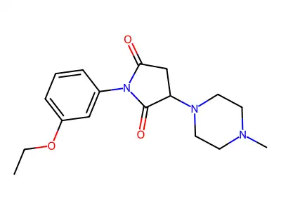 1-(3-Ethoxyphenyl)-3-(4-methylpiperazin-1-yl)pyrrolidine-2,5-dione structure