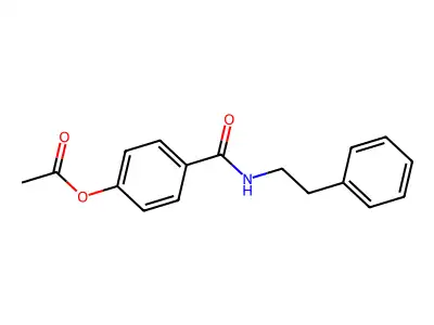 Acetic acid [4-[oxo-(2-phenylethylamino)methyl]phenyl] ester structure