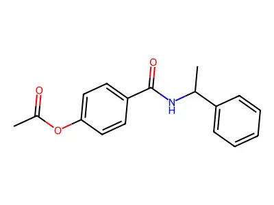 4-[(1-Phenylethyl)carbamoyl]phenyl acetate structure