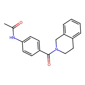 N-[4-(3,4-dihydro-1H-isoquinoline-2-carbonyl)phenyl]acetamide structure