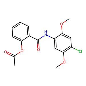2-[(4-Chloro-2,5-dimethoxyanilino)carbonyl]phenyl acetate structure