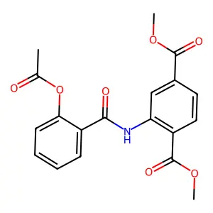 Dimethyl 2-((2-(acetyloxy)benzoyl)amino)terephthalate structure