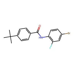 N-(4-bromo-2-fluorophenyl)-4-tert-butylbenzamide structure