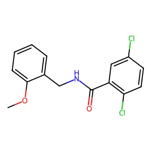 2,5-dichloro-N-[(2-methoxyphenyl)methyl]benzamide structure