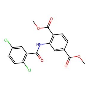 Methyl 3-[(2,5-dichlorophenyl)carbonylamino]-4-(methoxycarbonyl)benzoate structure