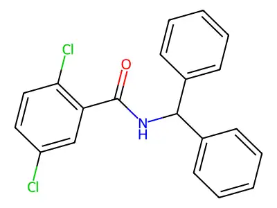 2,5-dichloro-N-(diphenylmethyl)benzamide structure