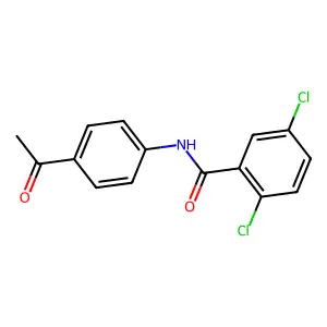 N-(4-acetylphenyl)-2,5-dichlorobenzamide structure