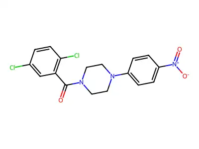 1-(2,5-Dichlorobenzoyl)-4-{4-nitrophenyl}piperazine structure