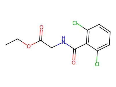 Ethyl 2-[(2,6-dichlorobenzoyl)amino]acetate structure