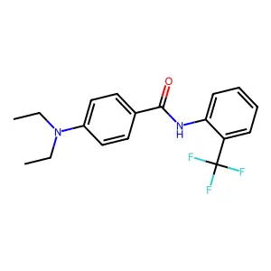 4-(diethylamino)-N-[2-(trifluoromethyl)phenyl]benzamide structure