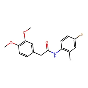 N-(4-bromo-2-methylphenyl)-2-(3,4-dimethoxyphenyl)acetamide structure