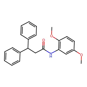 N-(2,5-dimethoxyphenyl)-3,3-diphenylpropanamide structure