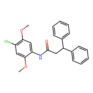 N-(4-chloro-2,5-dimethoxyphenyl)-3,3-diphenylpropanamide structure