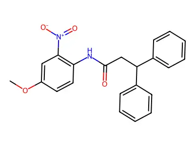 N-(4-methoxy-2-nitrophenyl)-3,3-diphenylpropanamide structure