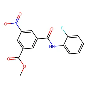 Methyl 3-[(2-fluorophenyl)carbamoyl]-5-nitrobenzoate structure