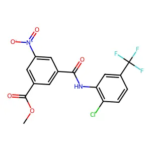 Methyl 3-{[2-chloro-5-(trifluoromethyl)phenyl]carbamoyl}-5-nitrobenzoate structure