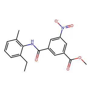 Methyl 3-[(2-ethyl-6-methylphenyl)carbamoyl]-5-nitrobenzoate structure