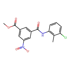 Methyl 3-[(3-chloro-2-methylphenyl)carbamoyl]-5-nitrobenzoate structure