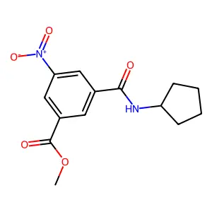 Methyl 3-(cyclopentylcarbamoyl)-5-nitrobenzoate structure
