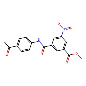 Methyl 3-[(4-acetylphenyl)carbamoyl]-5-nitrobenzoate structure