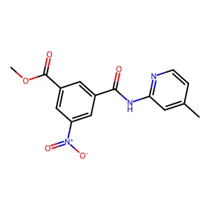 Methyl 3-[(4-methylpyridin-2-yl)carbamoyl]-5-nitrobenzoate structure