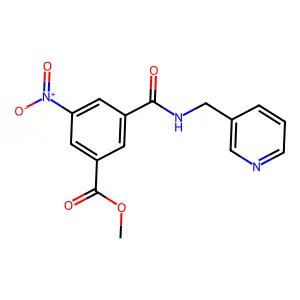 Methyl 3-nitro-5-((pyridin-3-ylmethyl)carbamoyl)benzoate structure