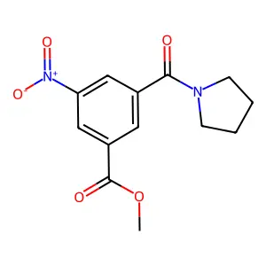 Methyl 3-nitro-5-(pyrrolidine-1-carbonyl)benzoate structure