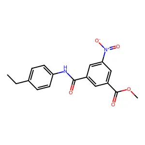Methyl 3-[(4-ethylphenyl)carbamoyl]-5-nitrobenzoate structure