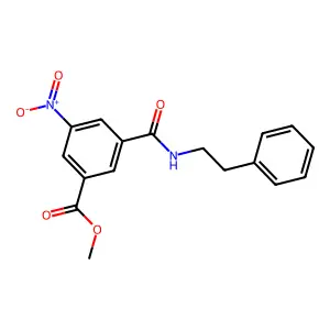 Methyl 3-nitro-5-(phenethylcarbamoyl)benzoate structure