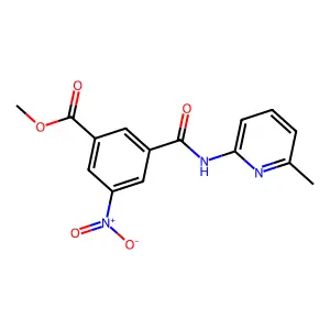 Methyl 3-[(6-methylpyridin-2-yl)carbamoyl]-5-nitrobenzoate structure