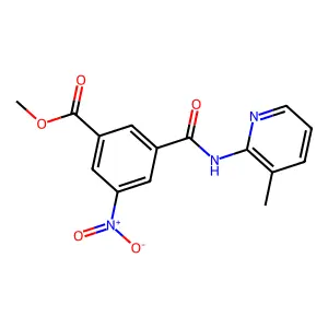 Methyl 3-[(3-methylpyridin-2-yl)carbamoyl]-5-nitrobenzoate structure