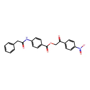 2-(4-Nitrophenyl)-2-oxoethyl 4-[(phenylacetyl)amino]benzoate structure