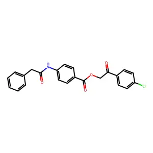 2-(4-Chlorophenyl)-2-oxoethyl 4-[(phenylacetyl)amino]benzoate structure