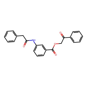 Phenacyl 3-[(2-phenylacetyl)amino]benzoate structure