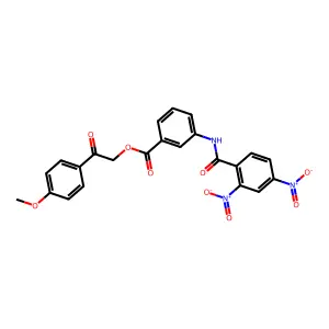 2-(4-Methoxyphenyl)-2-oxoethyl 3-({2,4-dinitrobenzoyl}amino)benzoate structure