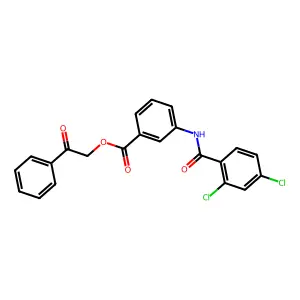 Phenacyl 3-[(2,4-dichlorobenzoyl)amino]benzoate structure