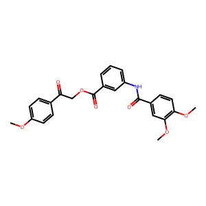 2-(4-Methoxyphenyl)-2-oxoethyl 3-[(3,4-dimethoxybenzoyl)amino]benzoate structure